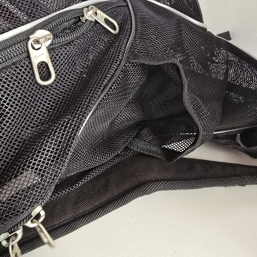 Nike Black Mesh Backpack Streetwear Gym Sports Beach Travel Bag